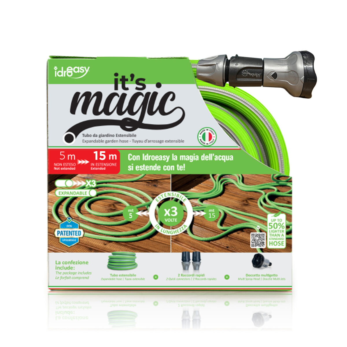 Kit Tubi Irrigazione A Goccia 6 Pezzi 8/12mm Con Adattatore Per Giardino E Balcone